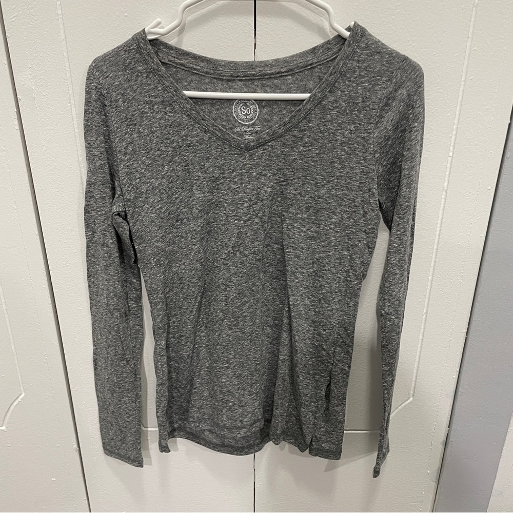 SO Heathered Grey Long Sleeve Shirt